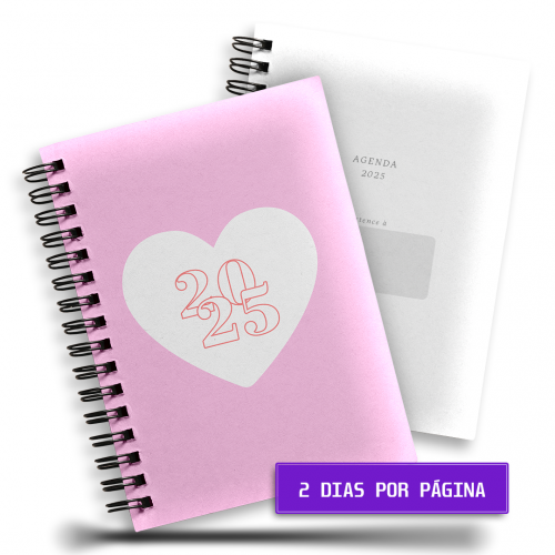 Agenda Lovers | 2 Dias por página | 4/4 - 200 Páginas